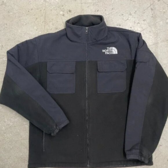 The North Face Jacket Mens Large Blue Black Fleece Pockets Outdoor Gorpcore - Picture 12 of 16